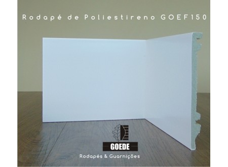 RODAPÉ - MOLDURA IMPERMEÁVEL Barra de 2,40m x 150mm GOEF150